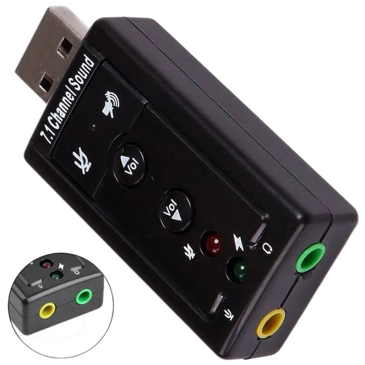 Tarjeta De Sonido Usb 2.0 Para Pc Audio Y Micro 3.5mm 7.1 Canales