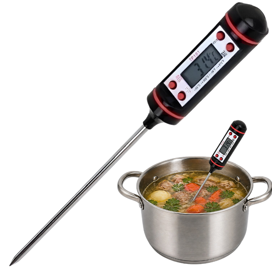 Termómetro Digital De Cocina Alimentos Líquidos Pinchar Aguja 300°c