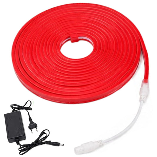 Tira 5m Neón Flexible Cinta Luces Led Espectáculo Luz Rojo
